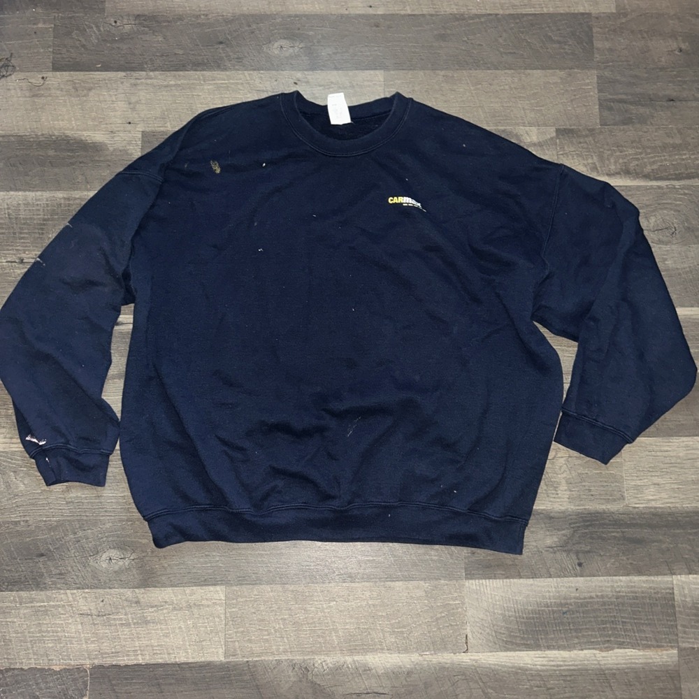 CarMax Crewneck Men's 3XL Navy Blue Employee Uniform Long Sleeve Pullover